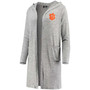 Women's Heathered Gray Clemson Tigers Cuddle Soft Duster Cardigan