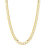 20" Two-Tone Open Curb Link Chain Necklace in Solid 14k Gold & White Gold