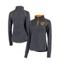 Women's Heathered Navy Cal Bears Bikram Raglan Quarter-Zip Jacket