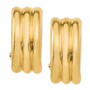 Ridge Textured Half Hoop Clip-On Earrings