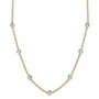 Beaded Station Chain Necklace in 18k Gold-Plated Silver, or 18k Rose Gold-Plated Silver or Sterling Silver 18" + 2" extender, Created for Macy's