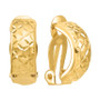 Textured Crisscross Clip-On Half Hoop Earrings in 14k Gold