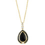 EFFY® Onyx & Diamond (5/8 ct .t.w.) 18" Pendant Necklace in 14k Gold