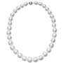 Pearl Necklace, 18" 14k White Gold White Cultured South Sea Graduated Pearl Strand (10-13mm)