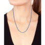 EFFY® Tanzanite (12-1/10 ct. t.w.) & Diamond (1/5 ct. t.w.) 18" Tennis Necklace in Sterling Silver