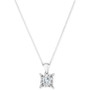 Diamond Princess Solitaire Plus 18" Pendant Necklace (3/4 ct. t.w.) in 14k White Gold