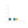 Children's Cubic Zirconia Beaded Frame Stud Earrings in 14k Gold