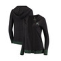 Women's Charcoal Michigan State Spartans Steeplechase Open Hooded Tri-Blend Cardigan