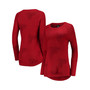Women's Red Atlanta Falcons Tonal Tunic Raglan Pullover Sweater