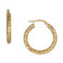 Snake Texture Hoop Earrings in 10k Gold 25mm