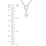 Cultured Freshwater Pearl (10mm) 24" Paperclip Pendant Necklace in Sterling Silver