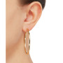Polished Tube Round Hoop Earrings in 14k Gold, 50mm