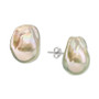 Baroque Cultured Freshwater Pearl (15-17mm) Stud Earrings in Sterling Silver