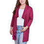 Plus Size 3/4 Sleeve Wide-Lapel Cardigan Sweater