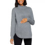 Stitched Mock-Neck Maternity Sweater