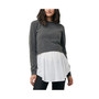 Maternity Sandy Detachable Nursing Knit  Charcoal Marle