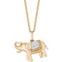 Enchanted Disney Diamond Jasmine Elephant Pendant Necklace (1/10 ct. t.w.) in 14k Gold