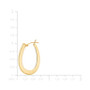 Polished Graduated Oval Hoop Earrings in 14k Gold, 7/8"