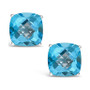 Swiss Blue Topaz (4-3/8 ct. t.w.) Stud Earrings in Sterling Silver