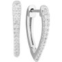Diamond Chevron Hoop Earrings (1/6 ct. t.w.) in 10k White Gold