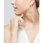 Thin Twist Oval Hoop Earrings in 10k Gold, 1 inch