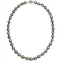 Tahitian Multi-Color Pearl (9-11mm) Strand Necklace in 14k White Gold