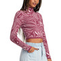 Juniors' Apres Cropped Mock-Neck Waffled Sweater
