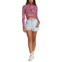 Juniors' Apres Cropped Mock-Neck Waffled Sweater