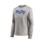 Women's Branded Heathered Gray Toronto Blue Jays Crew Pullover Sweater