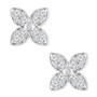 Lab-Created Diamond Flower Stud Earrings (1/2 ct. t.w.) in Sterling Silver