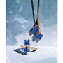 Blueberry Sapphire (1-1/2 ct. t.w.) & Nude Diamond (1/10 ct. t.w.) Flower 18" Pendant Necklace in 14k Rose Gold
