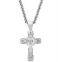 Diamond Accent Celtic Cross Pendant Necklace in Stainless Steel