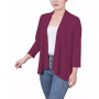 Women's 3/4 Sleeve Solid Cardigan