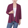 Women's 3/4 Sleeve Solid Cardigan