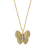 EFFY® Yellow Diamond (1/3 ct. t.w.) & White Diamond (1/3 ct. t.w.) Butterfly 18" Pendant Necklace in 14k Gold