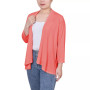 Women's Solid 3/4 Sleeve Cardigan