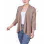 Women's Solid 3/4 Sleeve Cardigan