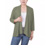 Women's Solid 3/4 Sleeve Cardigan
