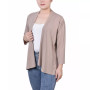Women's Solid 3/4 Sleeve Cardigan