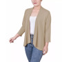 Women's Solid 3/4 Sleeve Cardigan