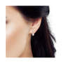 Lab-Created Moissanite Leverback Earrings (4/5 ct. t.w.) in Sterling Silver