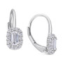 Lab-Created Moissanite Leverback Earrings (4/5 ct. t.w.) in Sterling Silver