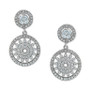 Cubic Zirconia Flower Circle Drop Earrings in Sterling Silver, Created for Macy's