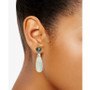 Charcoal Jade & Black Spinel Drop Earrings in Sterling Silver (Also in Green Jade & Prasiolite)