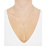Rope Bar Lariat Necklace in 14k Gold