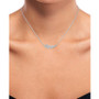 Diamond Accent Olive Branch Pendant Necklace in Sterling Silver, 16" + 2" extender