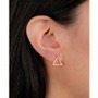 Cubic Zirconia Open Triangle Stud Earrings in 18k Gold-Plated Sterling Silver, Created for Macy's