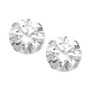 Cubic Zirconia Round Stud Earrings in 14k Gold or 14k White Gold