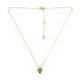 Lab-Created Green Quartz Cluster Pendant Necklace, 16" + 2" extender, Created for Macy's