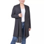 Women's Long Sleeve Knit Cardigan with Chiffon Back